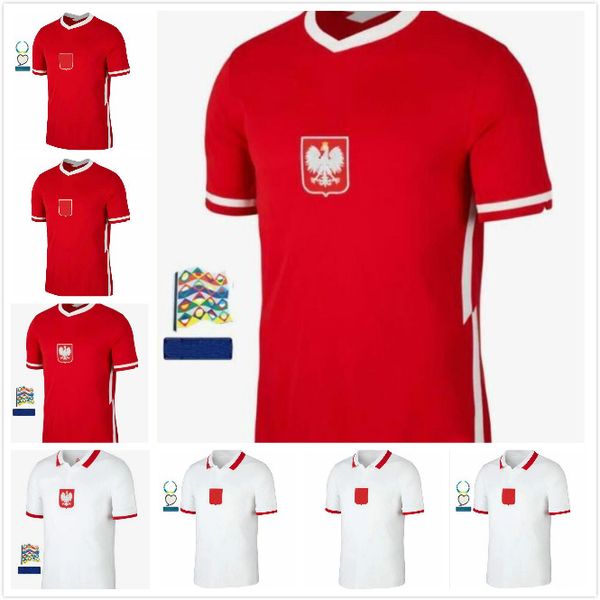 

new 20 21 polonia soccer jerseys home away national team 2020 2021 glik lewandowski szymanski zielinski camisetas football shirts thailand, Black;yellow