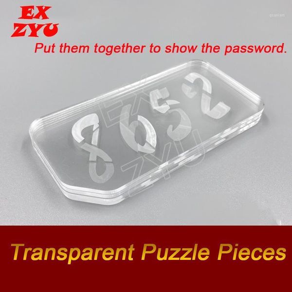 

fingerprint access control exzyu magic transparent card find out four acrylic cards and pile them up to get some game clues in chamber game1