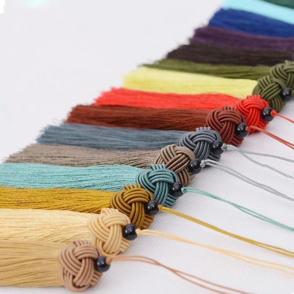 

12pcs lot 9cm pine cap tassels with hanging rope silk sewing tassel trim decorative key tassel for curtain home decoration h jllvuk