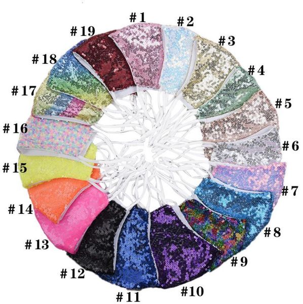 

sequins protective mask pm2.5 dustproof mouth bling cover washable face masks fashion bar dance earloop
