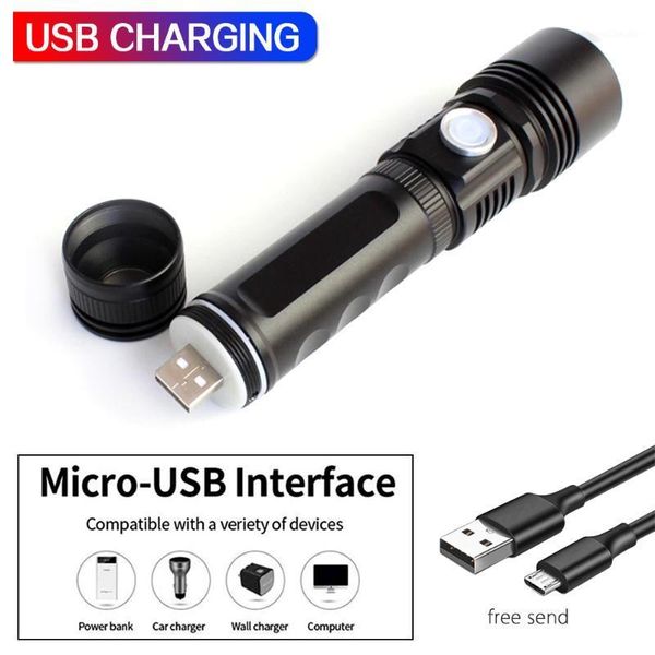 

powerful led rechargeable magnetic torch with cob work-light & power bank 6 modes with red light zoomable waterproof1