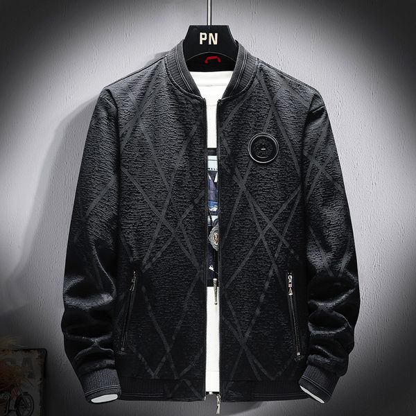 

autumn and winter knitted jacket men's mature high end business men's coat men's collar, Black;brown