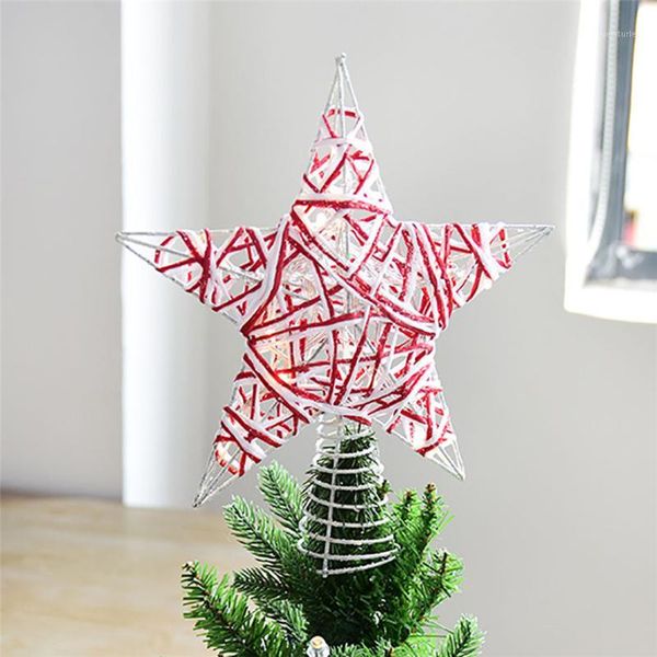 

christmas decorations led star tree er 1pc glittered metal treedecoration xmas 1119#301