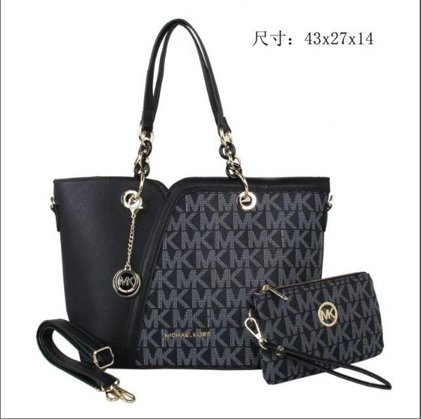 

2pcs/set fashion designers handbag travel bag messenger bag shoulder bag luxurys designers handbag large capacity handbag with wallet, Black;red