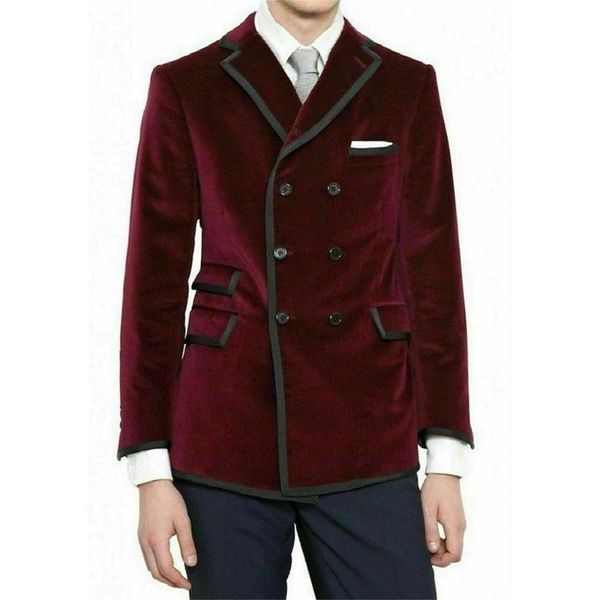 

men's suits & blazers latest costume homme burgundy velvet men slim fit 2 pieces tuxedos jacket+pants wedding groom prom suit blazer, White;black