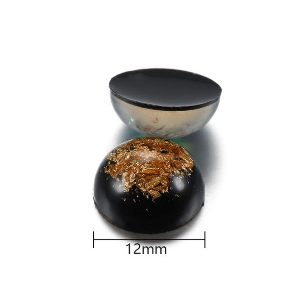 

20pcs / серия 12mm gold leaf смола кабошоны смешанных цветов круглый кабошон diy для изготовления ювелирных изделий нахождение supplies аксе