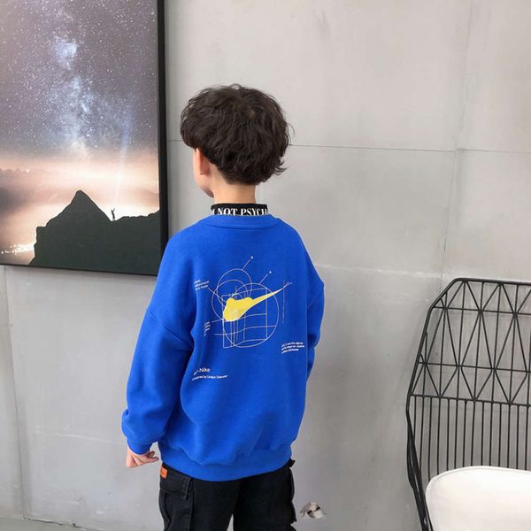 

sweater new foreign sle and winter korean children's wear boy's autumn long sve base coat tpnz, Black