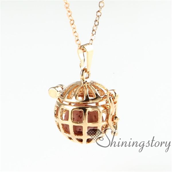 

bird cage openwork wholesale aromatherapy inhaler necklace diffuser