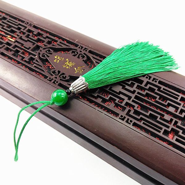 

5 10pcs colored beaded silk tassel diy keychain garments decor accessories pendants woman phone bag alloy cord tassels fringe h jllack