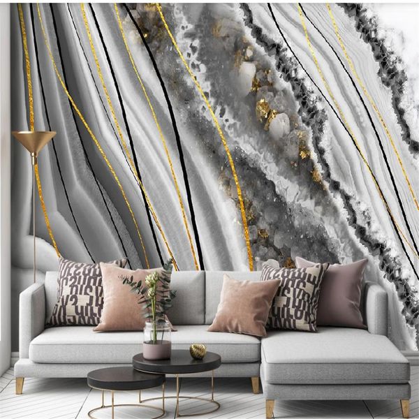 

modern 3d stereoscopic wallpaper light luxury microcrystalline marble wallpapers tv background wall