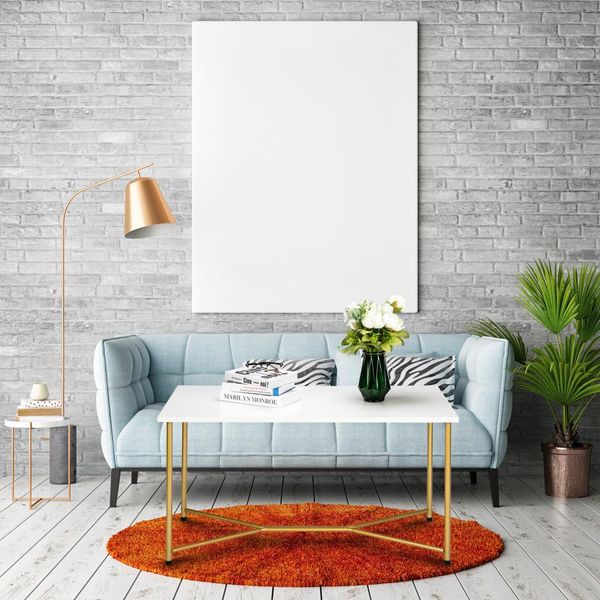 

new single layer thick mdf white shlef modern living room coffee tablewhite waterproof square tablegolden table legs iron coffee table