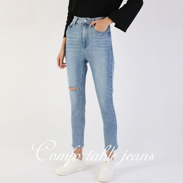 

jeans women's 2020 summer new korean version of harem pants loose and thin, Blue