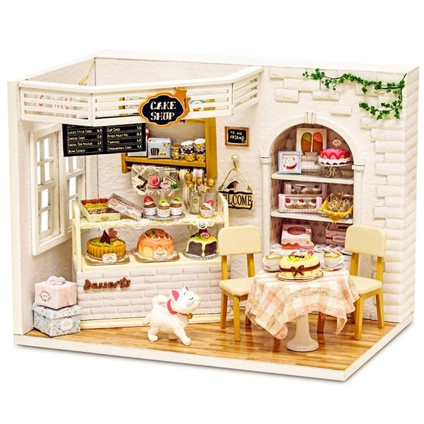

assemble diy wooden house miniaturas with furniture diy miniature house dollhouse toys for children christmas and birthday h014 y200413