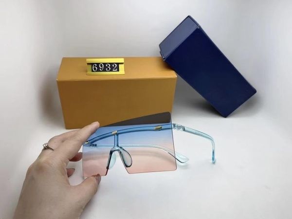 

summer goggle sunglasses beach woman womens oversize glasses uv400 6932 7 color highly quality with box, White;black