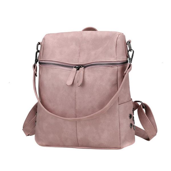 

casual large capacity shoulder bags vintage women backpack nubuck leather pu school backpacks for teenage girls