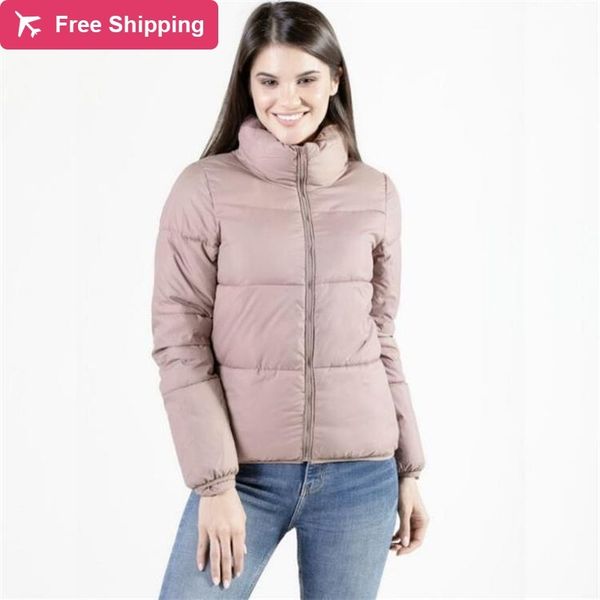 

2020 winter casual polyester single breasted quilted jacket warm mujer parkas female shirt plus size, Black