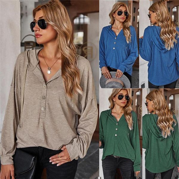 

casual 2020 women loose t-shirts korean fashion hooded lantern sleeves for ladies, White