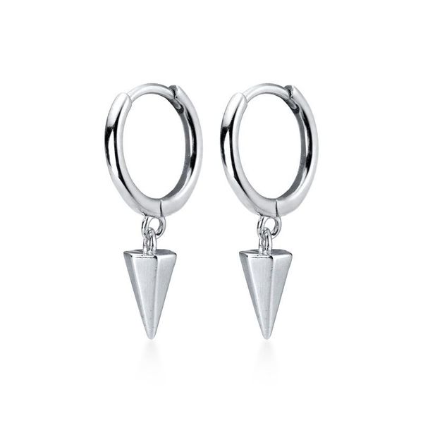 

hoop & huggie 1pair authentic 100% real 925 sterling silver fine jewelry cone geometric earrings gtle2845, Golden;silver