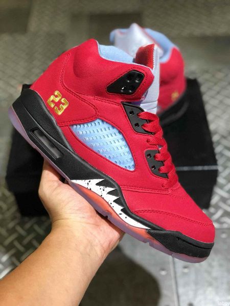 

5s basketball 2020 mens jumpman 5 shoes red men trainers sports sneakers des chaussures zapatillas off, Black