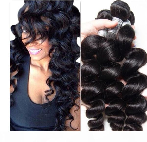 

бразильский сыпучие первоклассный волна человеческих волос переплетений связки необработанные перуанский малазийский индийский сыпучие завит, Black