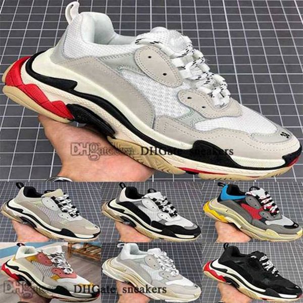 

luxury girls shoes designer youth men casual platform classic fashion sneakers mens clear sole trainers runners women triple s scarpe white
