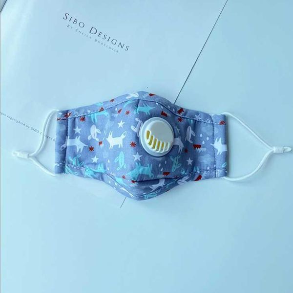 

us stock fashion reusable washable children design face mask mouth masks with breath valve anti-dust fabric filter pm2.5 8 nb4eh