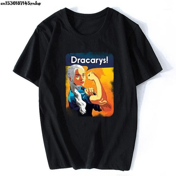 

arya stark daenerys can do it 2 t shirt men/women aesthetic cotton t-shirt harajuku streetwear p371, White;black