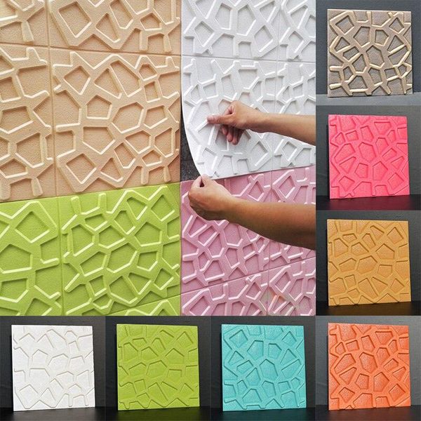 

wall stickers 3d foam decorative adhesive panels home bedroom decor living room bathroom kids tv creative waterproof wallpaper