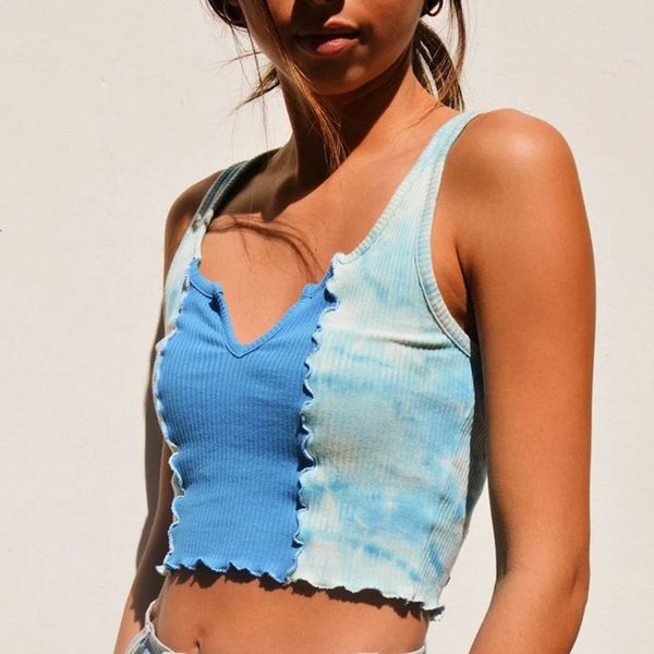 

2021 summer new mini vest fashion suspender wear open navel hollow xf664