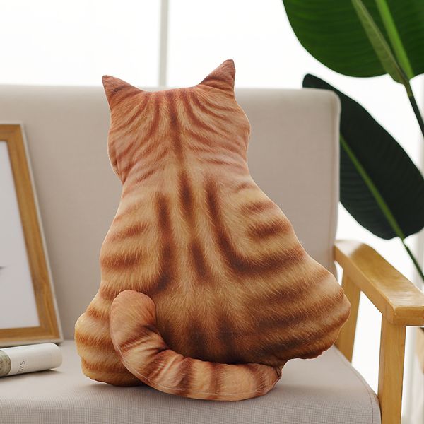 

stuffed animal plush cat back view simulator cat pillow bedroom sofa pillow home decoration girl birthday present