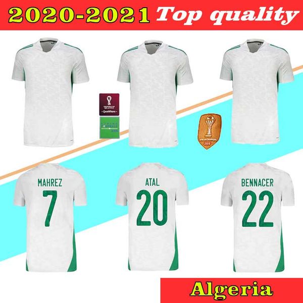 

maillot algerie 2020 2021 футбол джерси дом подальше от mahrez feghouli bennacer atal 20 21 algeria maillot de op, Black;yellow