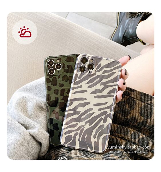 

leopard zebra print for iphone 8 7plus case xr xs / 11 / 12 pro max bright mini by dhl