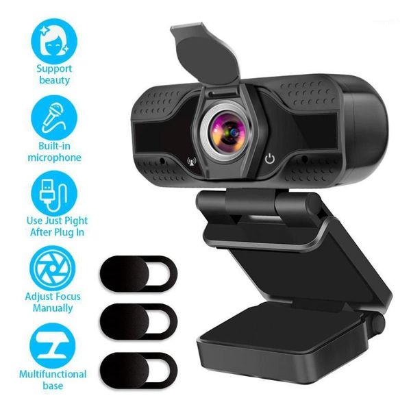 

full hd webcam 1080p usb web camera pc with built-in microphone for computer work online class broadcast web cam1