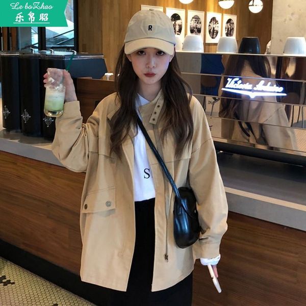 

spring autumn women jacket fashion basic bomber jackets long sleeve coat casual mori girl thin slim loose outerwear 8220 lw6311, Black;brown