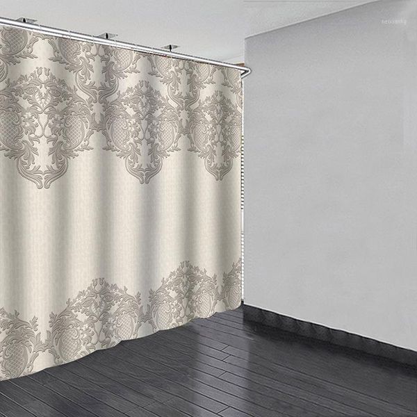 

bath mats western style bathroom set waterproof shower curtain non-slip carpet1