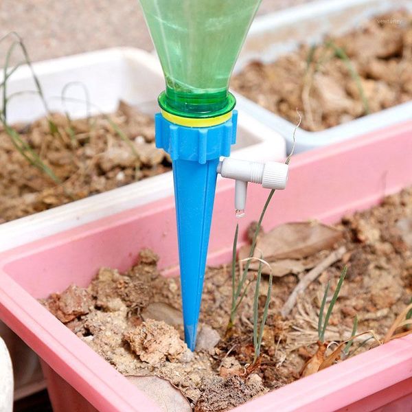 

watering equipments 1/6/12pc water-dropper automatic spike plant self adjustable stake irrigation dripper with switch control1