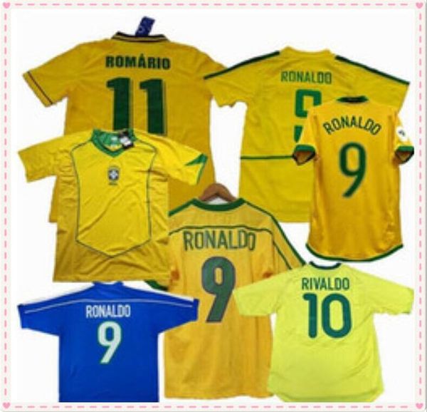 

1991 1993 1957 1994 1970 бразильс футбол джетки rivaldo 1988 1998 винтажные классические ретро ромарио роналду роналдиньо 2002 camisa de fut, Black;yellow