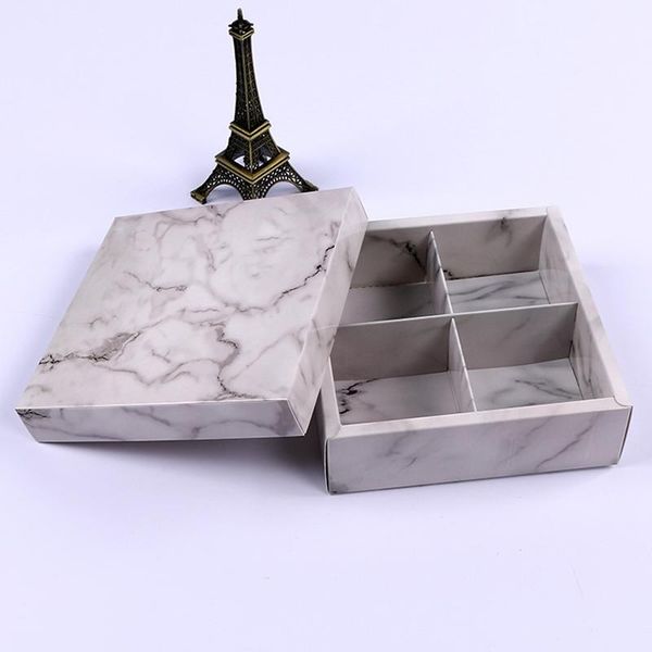

gift wrap 1pc marble pattern vintage wedding candy box 4 layer kraft paper mooncake egg cake nougat biscuit baking cookie bag