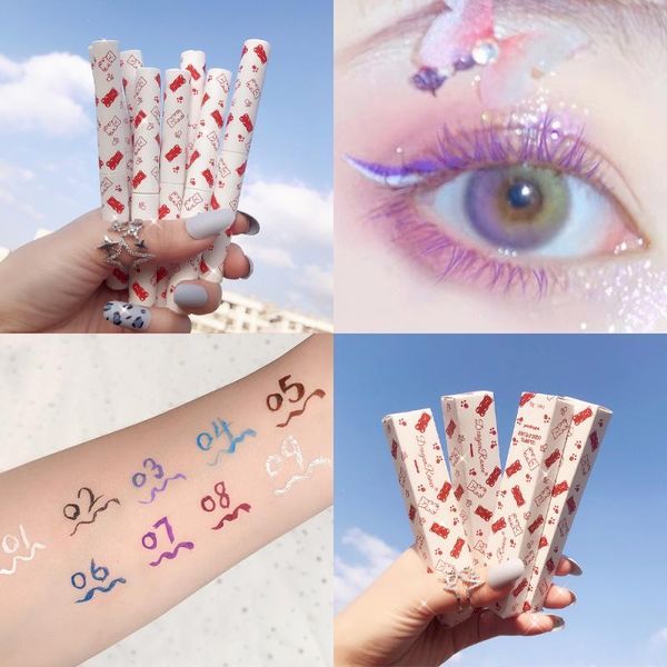 

matte silver liquid eyeliner color liquid eyeliner makeup long lasting no smudging quick dry waterproof pen makeup tool