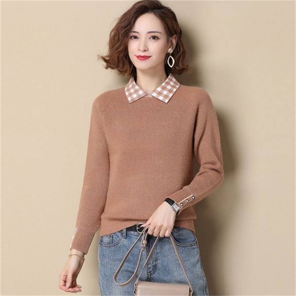 

2021 new women's fall and winter new long-sleeved neck sweater bottoming shirt h00212 ha6z, White;black