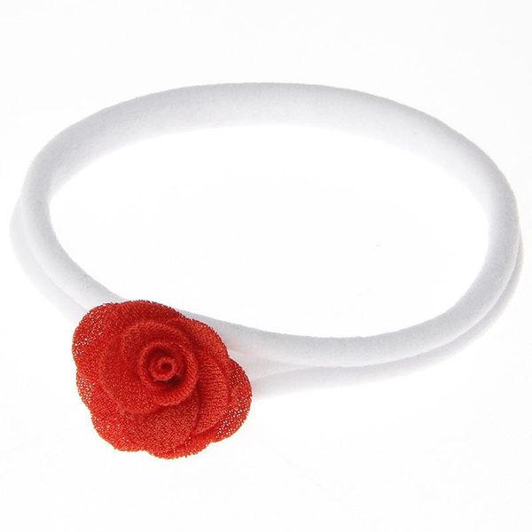 

fashion 1pcs mini rose flower nylon headband cute baby kids p props newborn toddler infant headwear hair accessories wmtyfv, Slivery;white