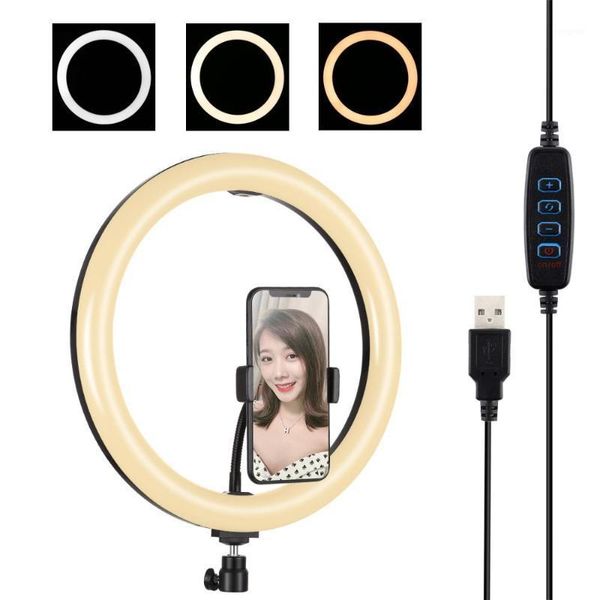 

flash heads 7.9/10.2/11.8 inch 3 mode dimmable dual color temperature selfie led ring light blogger pography vlogging youtube video light1