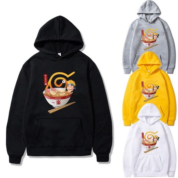 

harajuku hoodies sweatshirt kpop japanse anime oversized hoodie uzumaki gedrukt lange mouw voor vrouwen casual mannen, Black