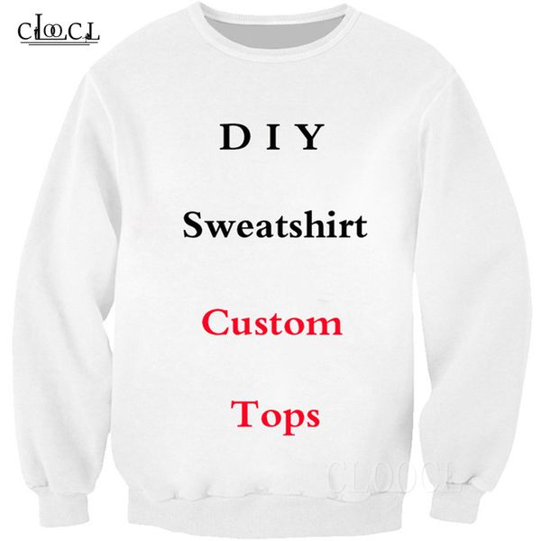 

diy customized sweatshirts men womens diy 3d printed own p/anime/animal/star design mens clothing casual sportswear