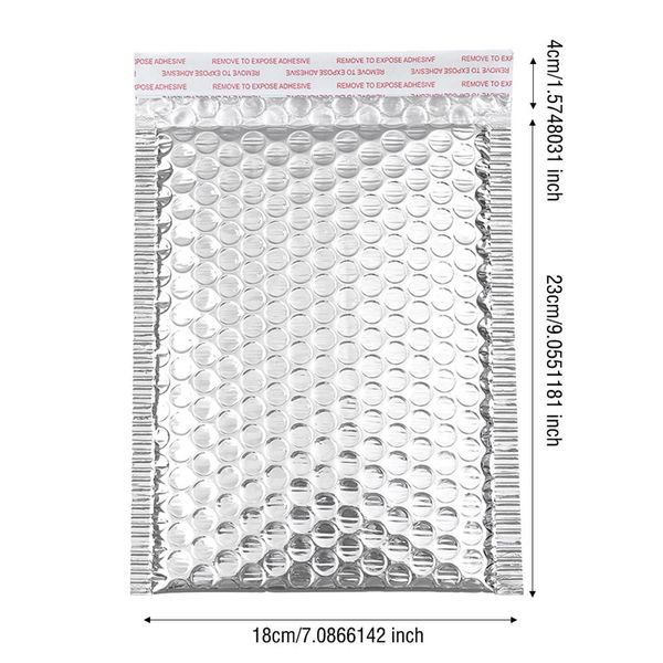 

50pcs sliver bubble mailers padded envelopes lined poly mailer self seal aluminizer gift mailing package bag voor gift new h wmtmqo