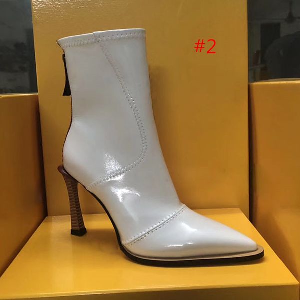 Heißer Verkauf – 5 Farben, modische Designer-Damen, elastische Lederstiefel mit hohen Absätzen, spitzer hoher Absatz, sexy Mittelrohr, atmungsaktiv