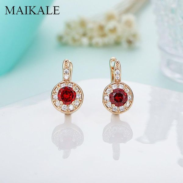 

maikale trendy women's cubic zirconia stud earrings gold/silver plated copper cz small earrings for women fashion jewelry gifts, Golden;silver