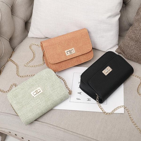 

chain bag small square single shoulder satchel lock catch woman package mini- packet