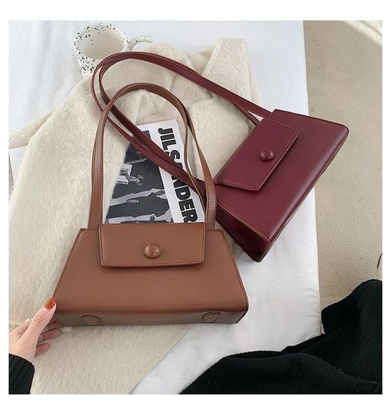 

european and american fashion ladies handbag 2021new retro underarm bag pu small square bag single shoulder handbag