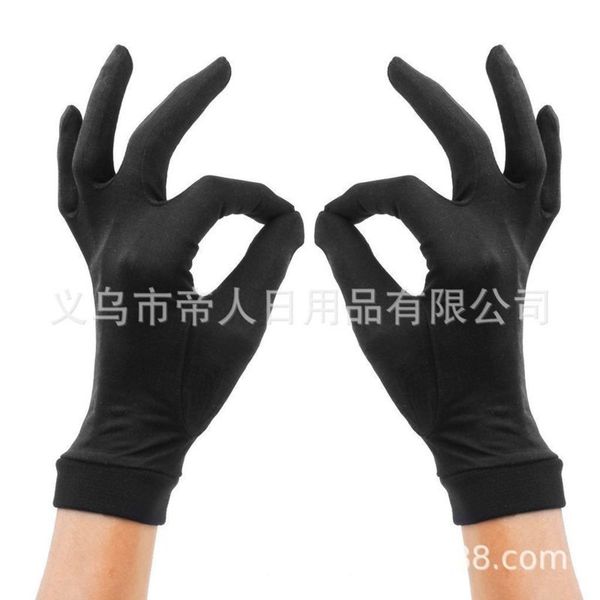 

beauty women' gloves knitted 100 silk mulberry silk sunscreen and uv proof, Blue;gray